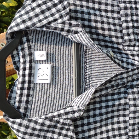 BP Button Down Gingham Shirt Cotton S - Picture 2 of 10